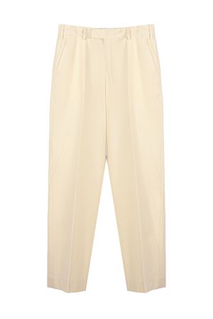 Tailored ivory white cotton trousers PT TORINO | CDVSEAZ00STDSD820020